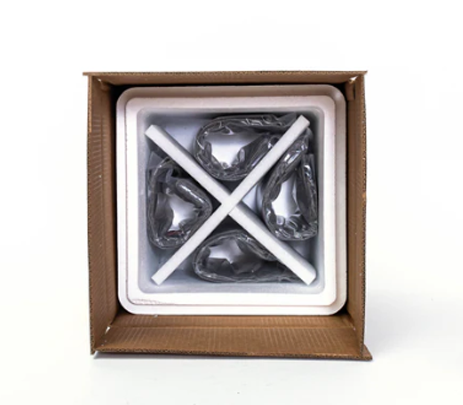 Inside the box view of protective cushioning in one of Rhino Container's packaging products for transporting hazardous material.